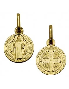 Médaille Saint Benoit - plaqué or