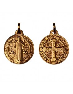 Heilige Benedictische medaille - verguld