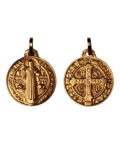 Medaglia San Benedetto - placcata oro