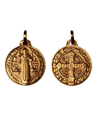 Heilige Benedictische medaille - verguld