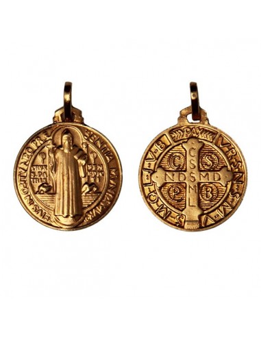 Médaille Saint Benoit - plaqué or