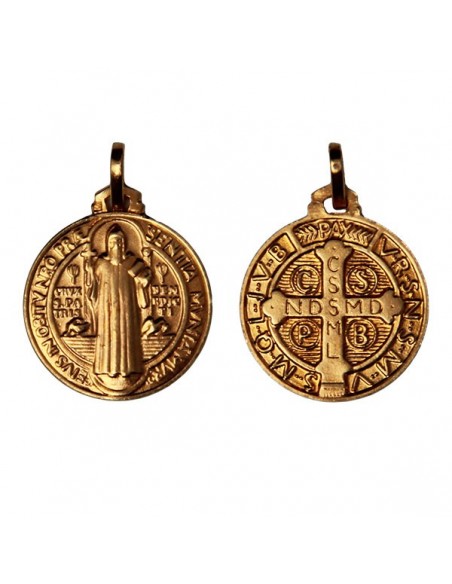 Médaille Saint Benoit - plaqué or