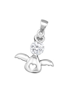 colgante angel strass - plata 925