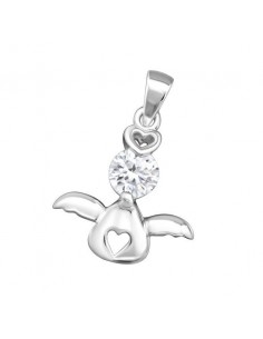 Pendentif ange strass - argent 925