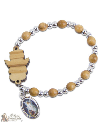 Houten armband tien engel - aanpasbaar