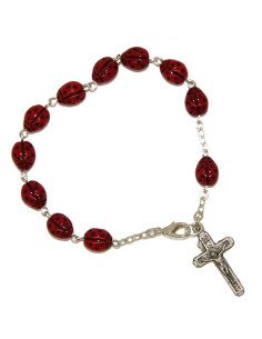 Pulsera diez mariquitas - amuleto de la suerte