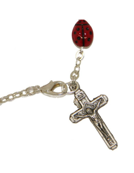 Bracelet dizaine coccinelles - porte bonheur