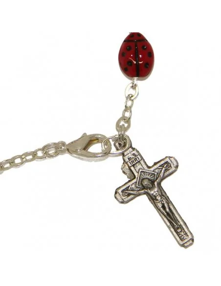 Bracelet dizaine coccinelles - porte bonheur