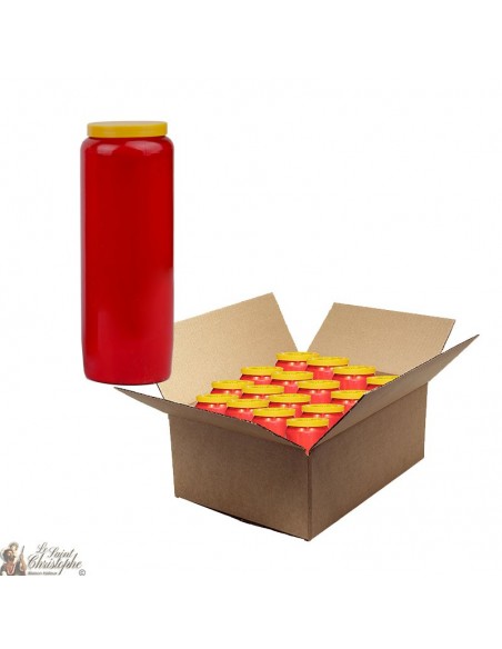 Red novena candle - cardboard 20 pieces