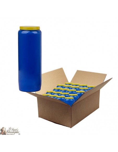 Blue novena candle - cardboard box 20 pieces