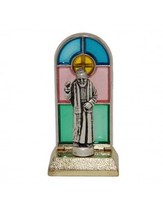 Statue Padre Pio vitrail - 6,7 cm