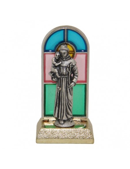 Glasmalerei des Heiligen Benediktes Statue