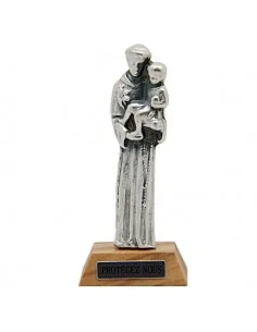 Statua di Santo Antonio su base lignea
