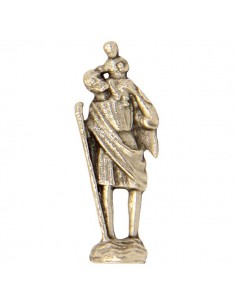 Miniatuurbeeldje van de heilige Christoffel - 2,5 cm
