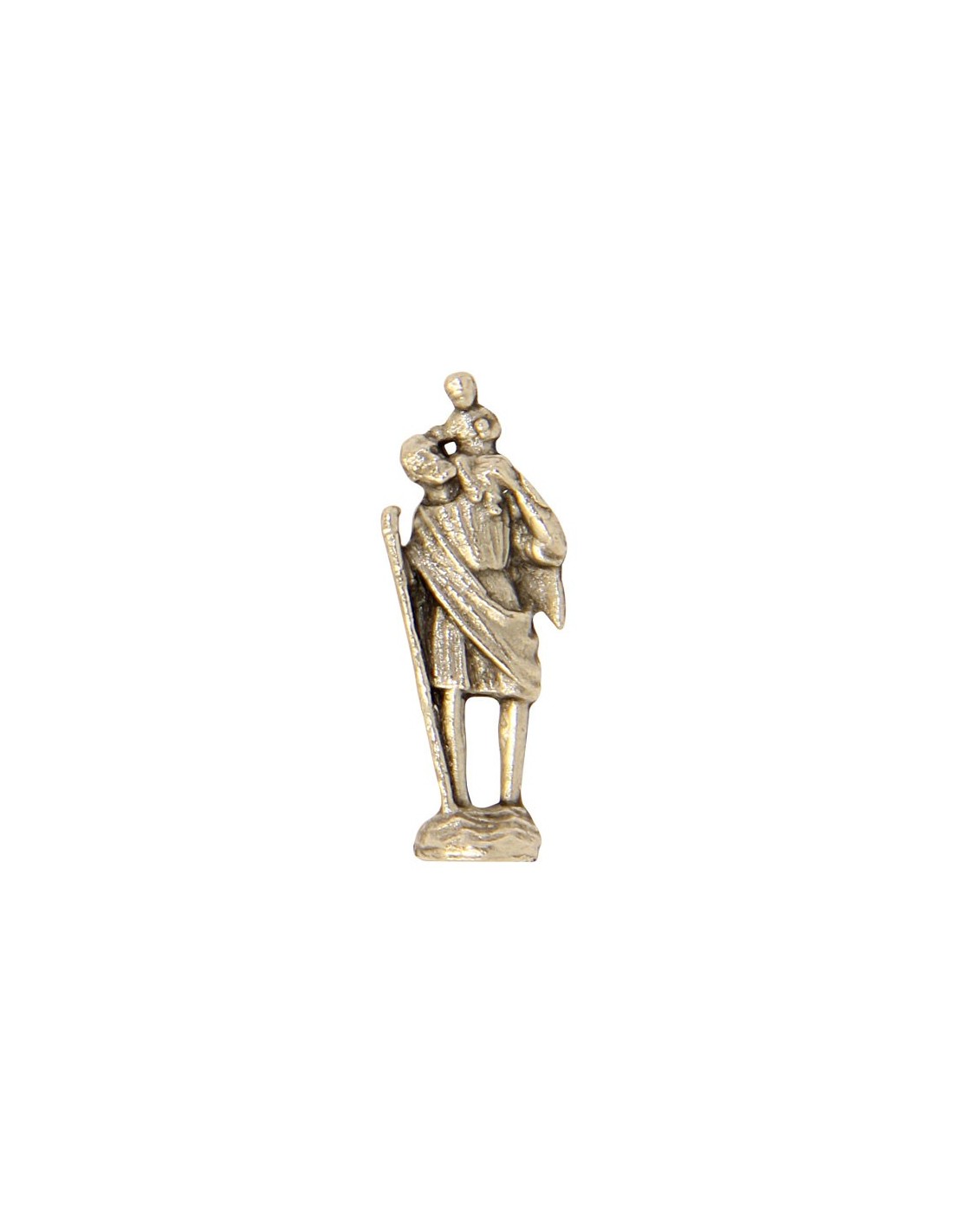 Miniatur-Statue des Heiligen Christophorus - 2,5 cm